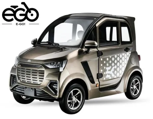 EEC Elektroauto E-GO! eK4 4kW Gleichstrommotor Straßenzulassung 45km/h 2 Personen Zulassung | Digital Tacho | Glashubdach | Elektrische Fensterheber 60V 60Ah | 3,6 kW/h Ultra Batterien (5x 12V/60Ah) Reichweite von bis